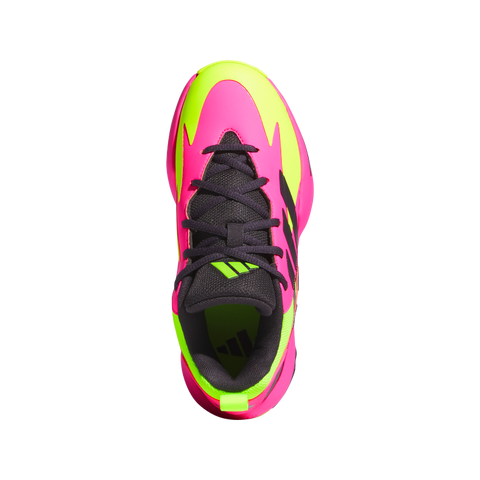 Cross Em Up Select Mid Trainers Kids 4 / Lucid Pink/Aurora Black/Lucid Lemon