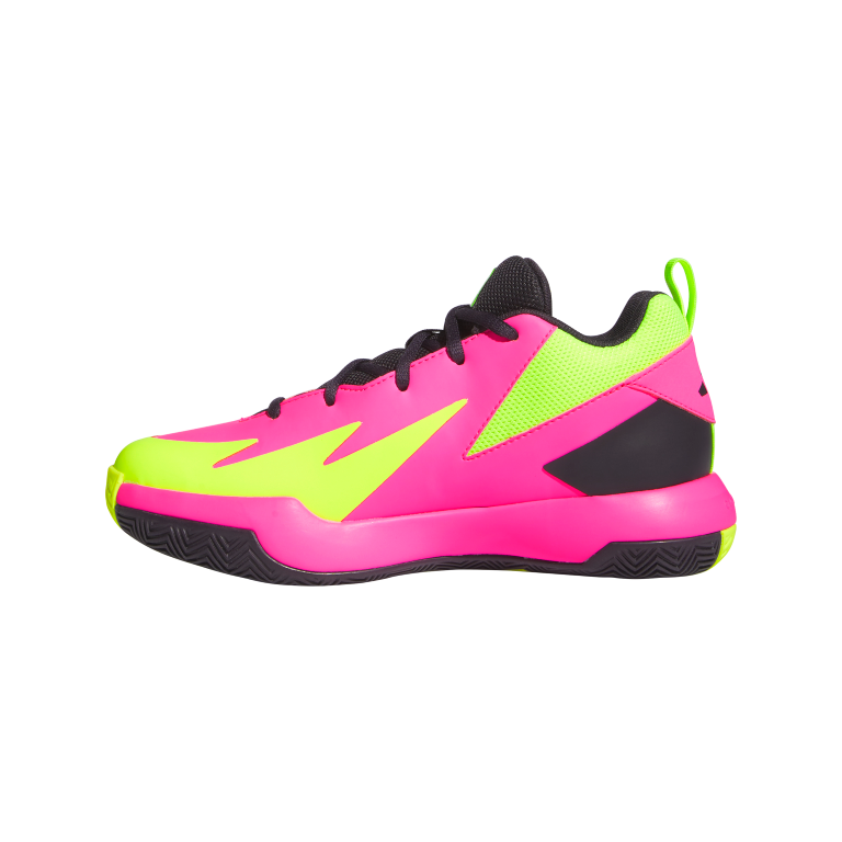 Cross Em Up Select Mid Trainers Kids 4 / Lucid Pink/Aurora Black/Lucid Lemon