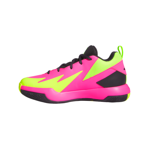 Cross Em Up Select Mid Trainers Kids 4 / Lucid Pink/Aurora Black/Lucid Lemon