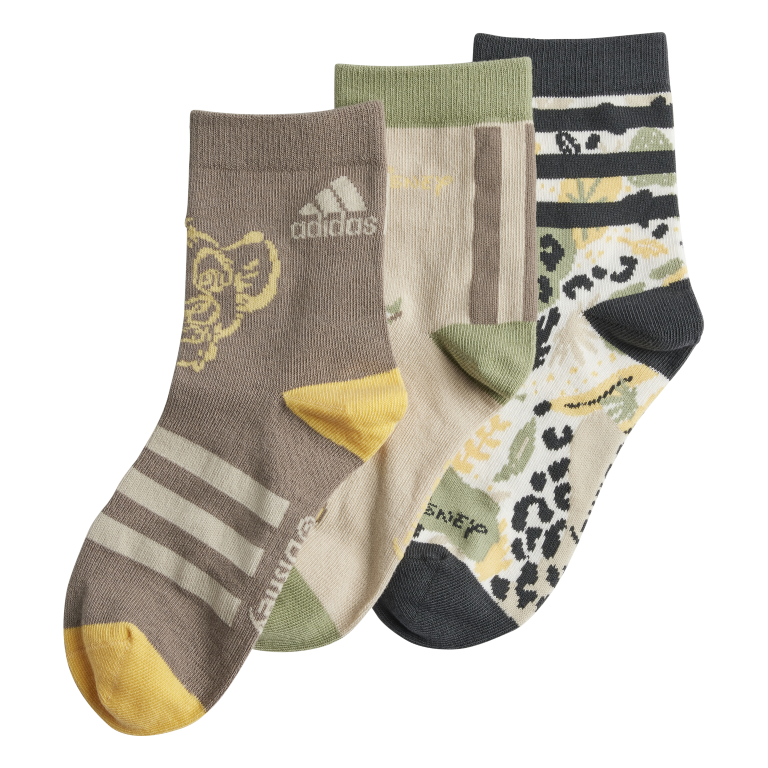 adidas Disney Lion King 3 Pairs Per Pack Sock KL / Simple Brown/Chalk White/Wonder Beige