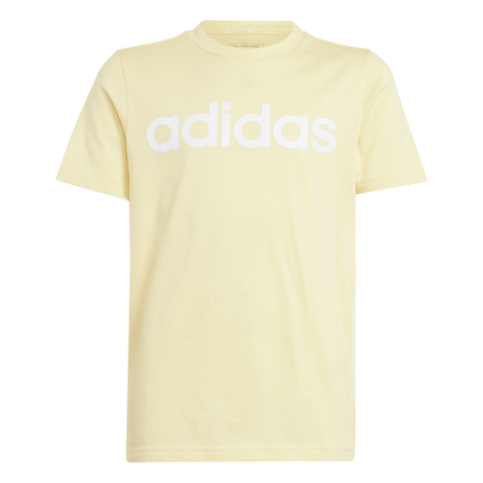 Essentials Linear Logo Cotton T-Shirt 1112 / Almost Yellow/White