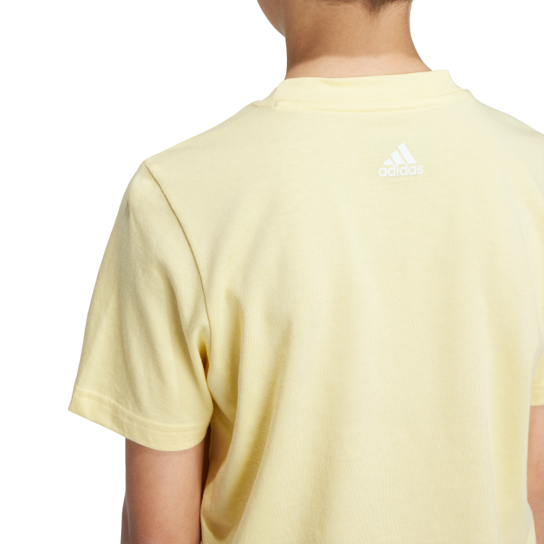 Essentials Linear Logo Cotton T-Shirt 1112 / Almost Yellow/White