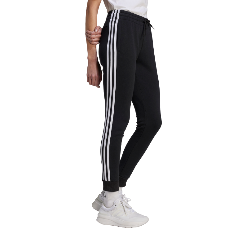 Essentials 3-Stripes Fleece Joggers 2XL / Black/White