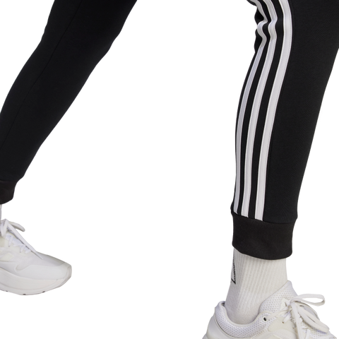 Essentials 3-Stripes Fleece Joggers 2XL / Black/White
