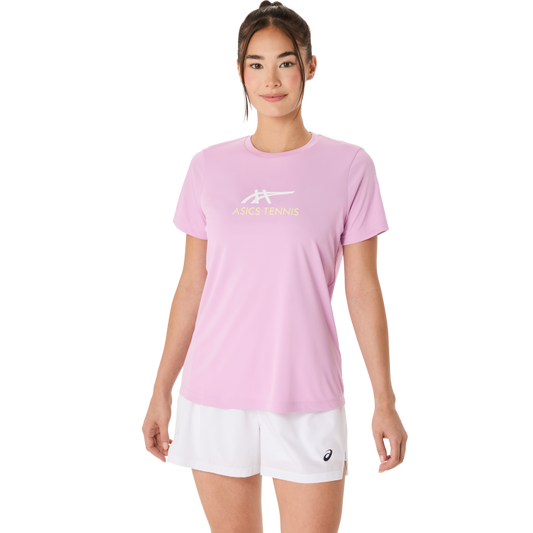 COURT TENNIS GRAPHIC TEE XS / Light Ube/Brilliant White