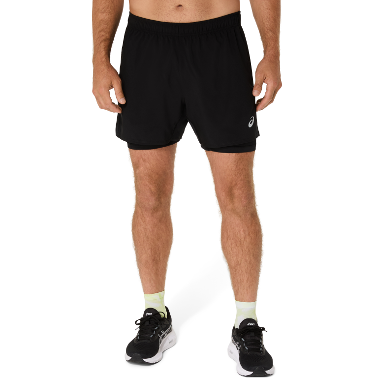 ASICS SILVER 2N1 5IN SHORT 2XL / Performance Black/Performance Black