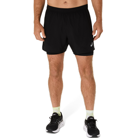 ASICS SILVER 2N1 5IN SHORT 2XL / Performance Black/Performance Black