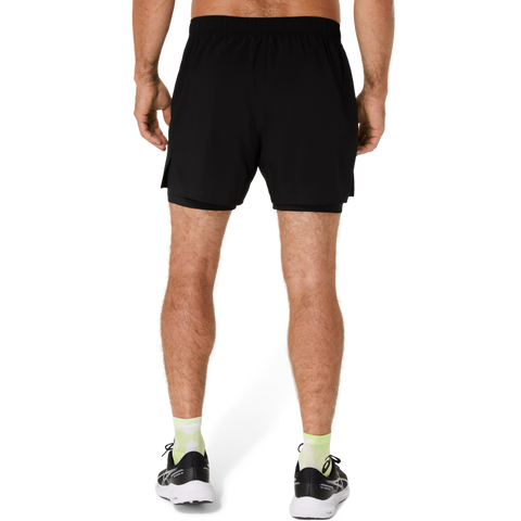 ASICS SILVER 2N1 5IN SHORT 2XL / Performance Black/Performance Black