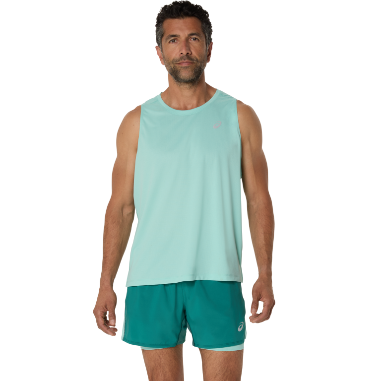 ASICS SILVER SINGLET L / Oasis Green