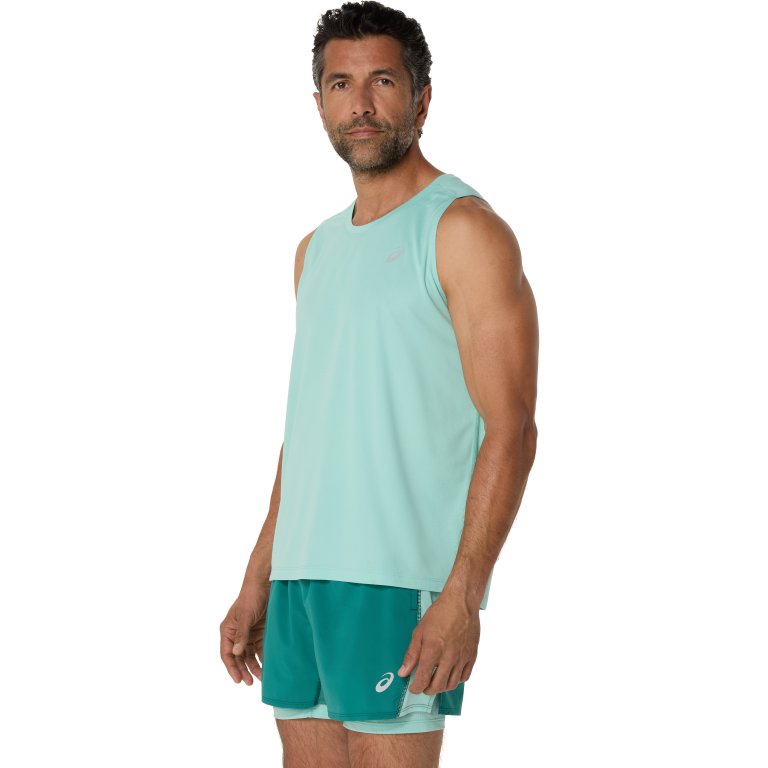 ASICS SILVER SINGLET L / Oasis Green