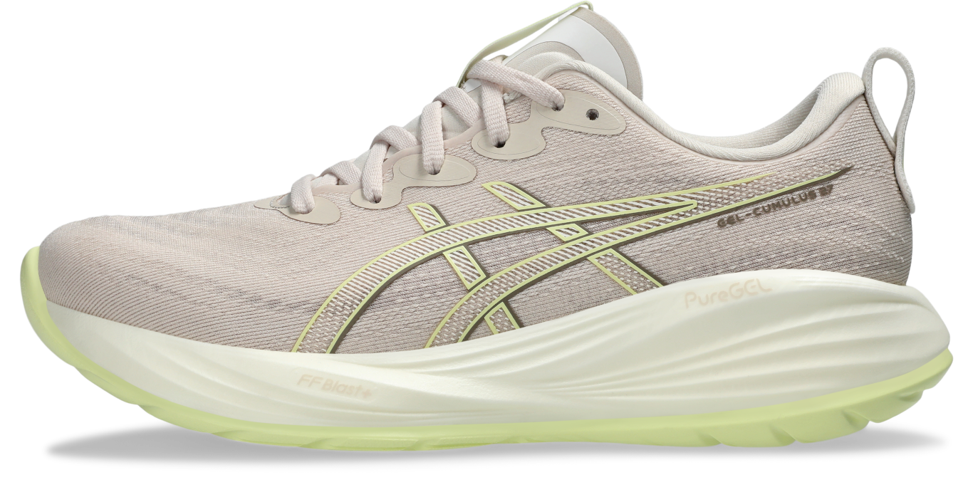 GEL-CUMULUS 27 WOMENS (D) 10 / Mineral Beige/Huddle Yellow