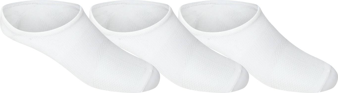 PACE INVISIBLE SOCKS 3 PK 4-8 / Brilliant White