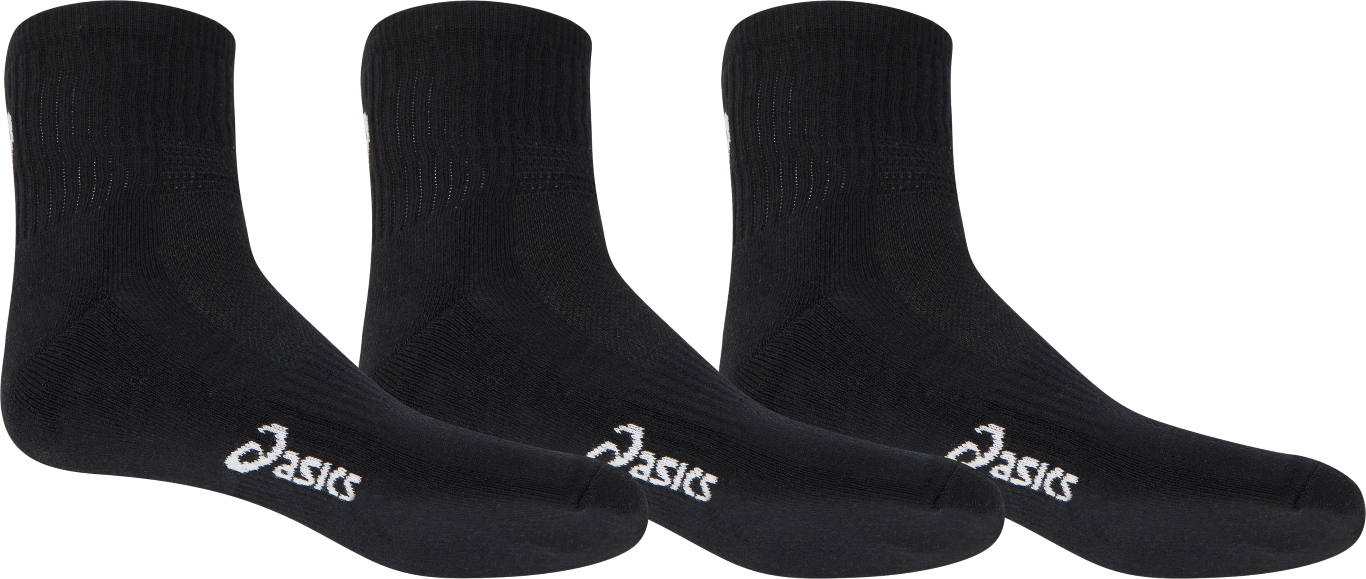 PACE QTR SOCK 3 PK 4-8 / Performance Black