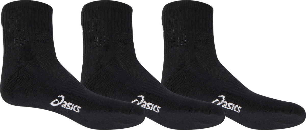 PACE QTR SOCK 3 PK 4-8 / Performance Black