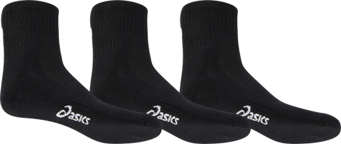 PACE QTR SOCK 3 PK 4-8 / Performance Black