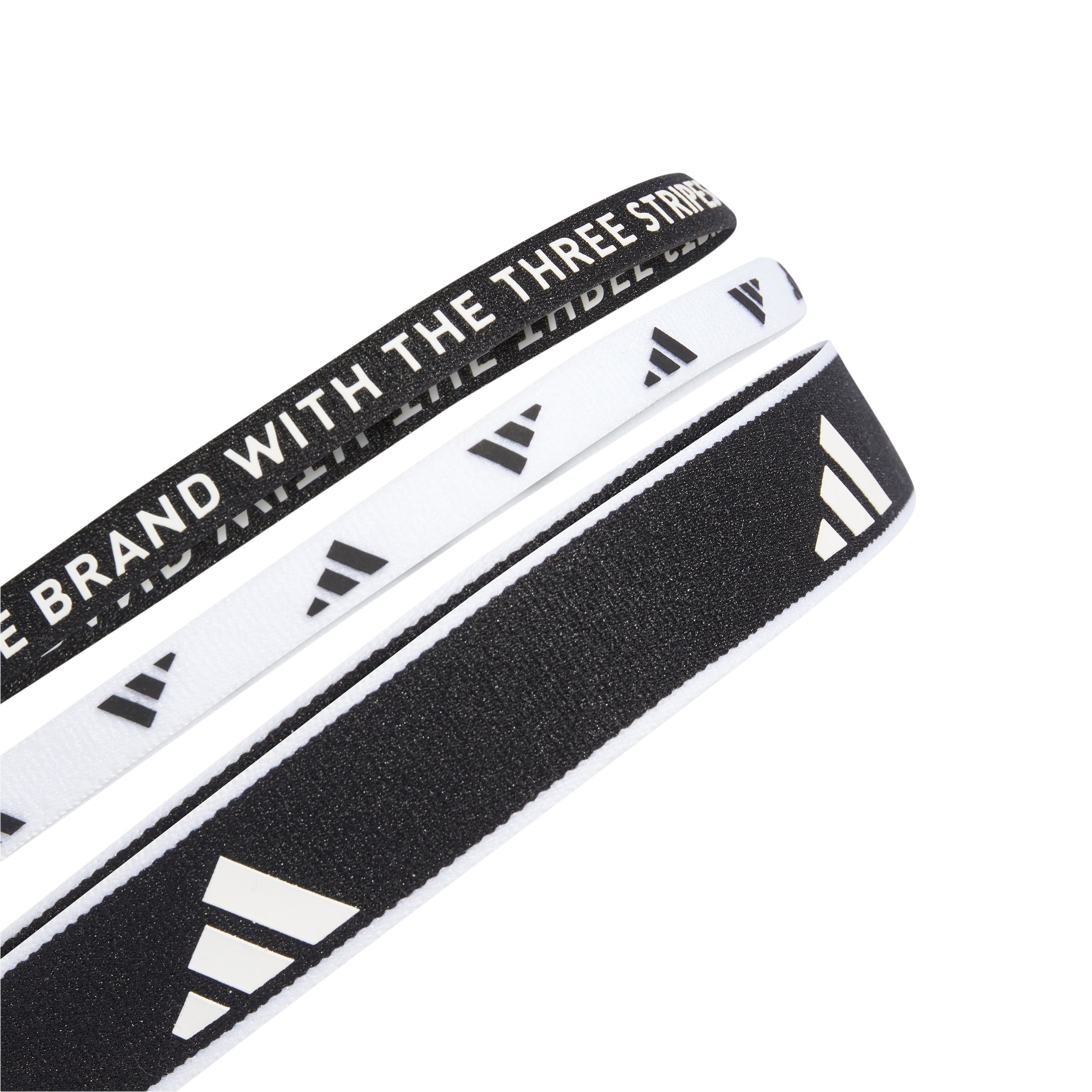 3 PAIR PACK HEADBAND MULTIPLE WIDTH TRAINING Black / White / OSFM