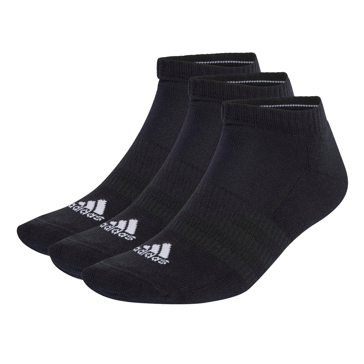 CUSHIONED SPORTSWEAR LOW CUT SOCKS 3 PAIR PACK Black / White / XS