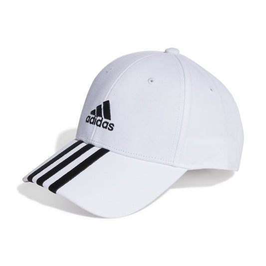 BASEBALL 3STRIPES CAP COTTON TWILL White / Black / OSFC