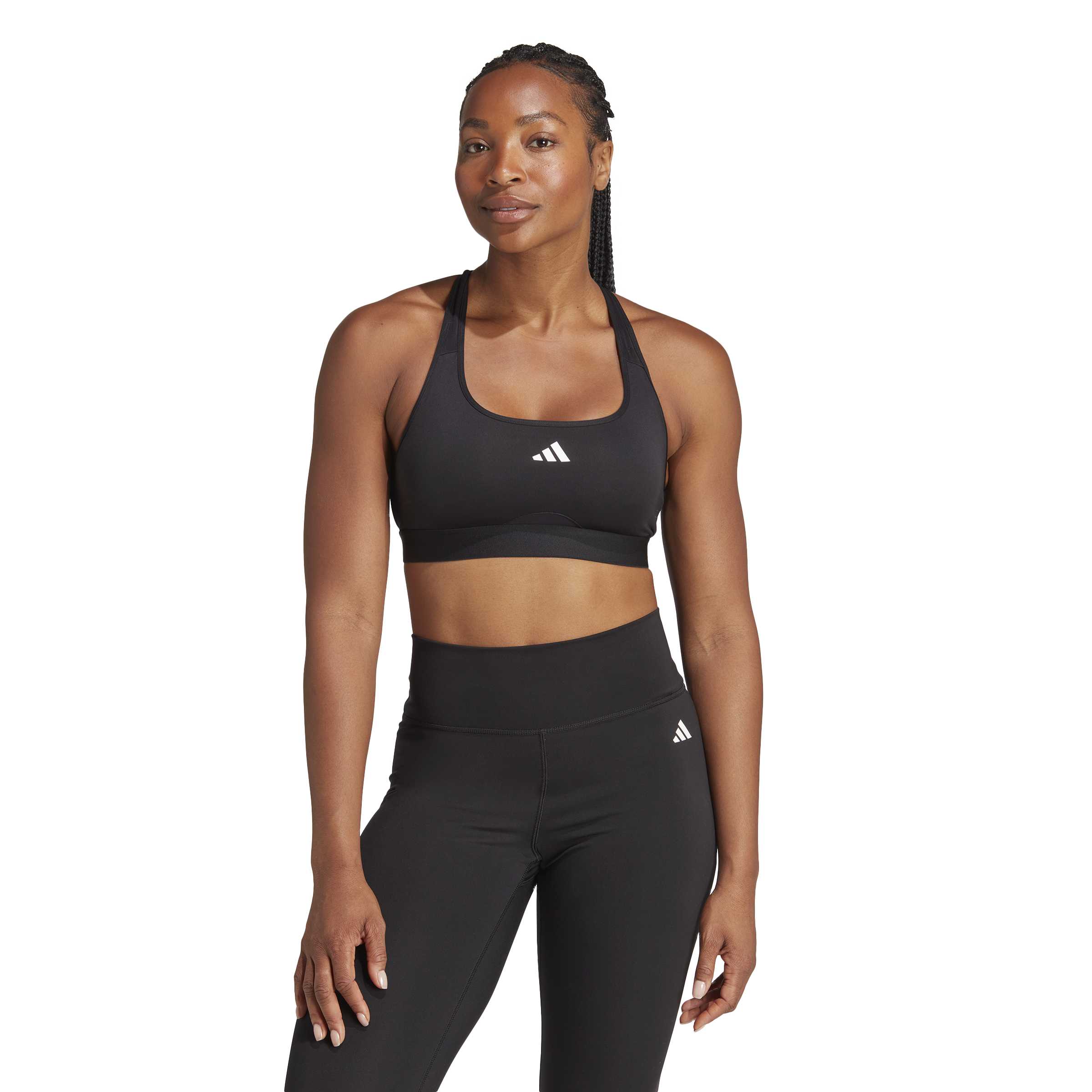adidas Powerreact Training Medium Support Bra Black / XLAB
