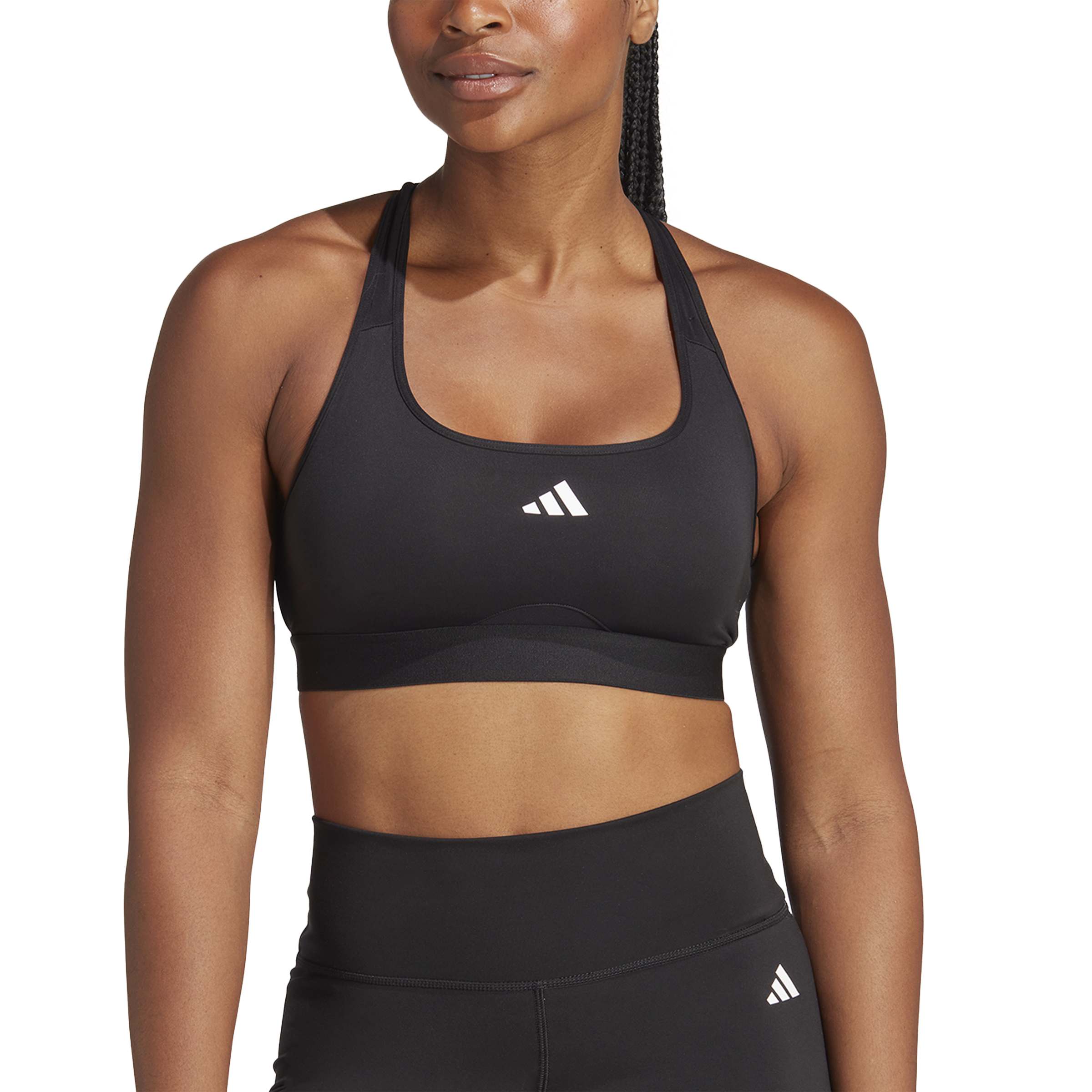 adidas Powerreact Training Medium Support Bra Black / XLAB
