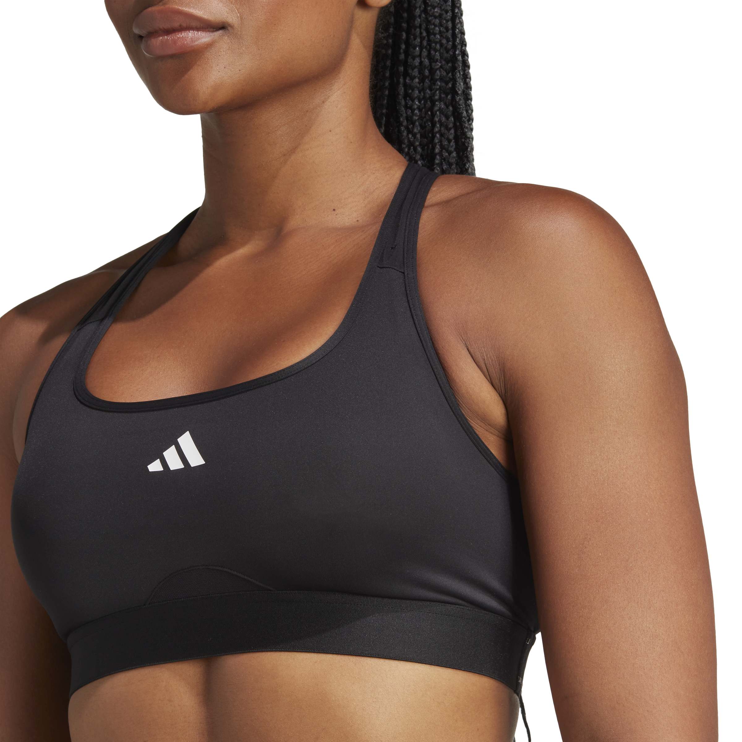 adidas Powerreact Training Medium Support Bra Black / XLAB