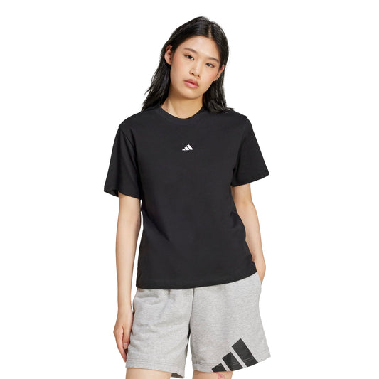 ESSENTIALS SMALL LOGO COTTON T-SHIRT Black / White / S