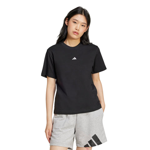 ESSENTIALS SMALL LOGO COTTON T-SHIRT Black / White / S