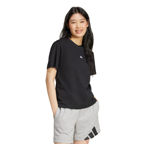 ESSENTIALS SMALL LOGO COTTON T-SHIRT Black / White / S