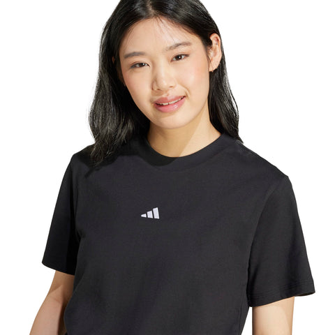 ESSENTIALS SMALL LOGO COTTON T-SHIRT Black / White / S