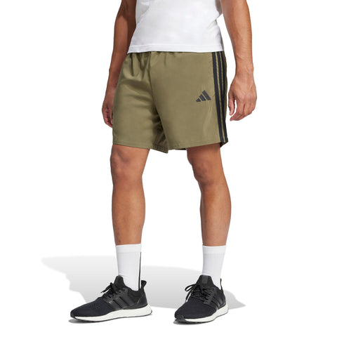 ESSENTIALS THREE STRIPES CHELSEA SHORTS Olive Strata / Black / 2XL
