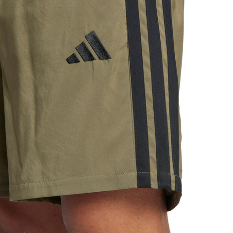 ESSENTIALS THREE STRIPES CHELSEA SHORTS Olive Strata / Black / 2XL