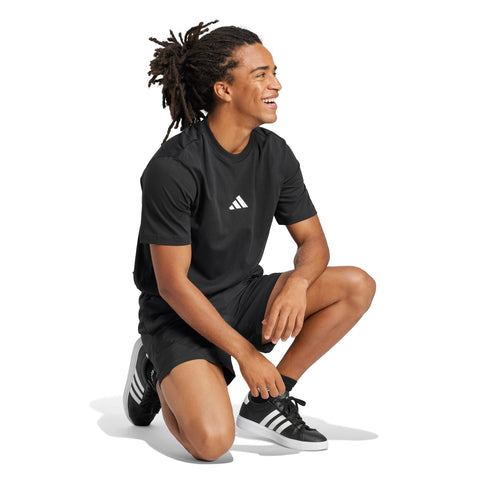 ESSENTIALS SMALL LOGO SINGLE JERSEY TEE Black / White / 4XL