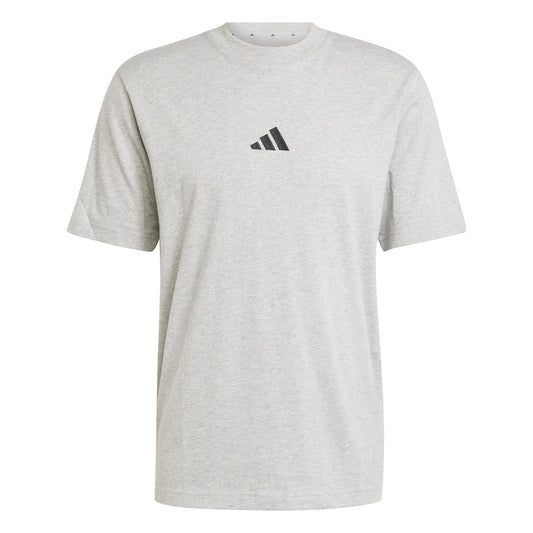 ESSENTIALS SMALL LOGO SINGLE JERSEY TEE Medium Grey Heather / Black / M