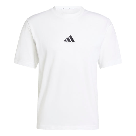 ESSENTIALS SMALL LOGO SINGLE JERSEY TEE White / Black / S