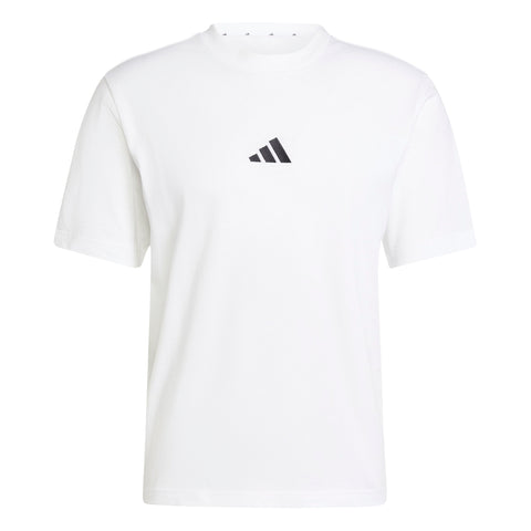 ESSENTIALS SMALL LOGO SINGLE JERSEY TEE White / Black / S