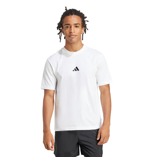 ESSENTIALS SMALL LOGO SINGLE JERSEY TEE White / Black / S