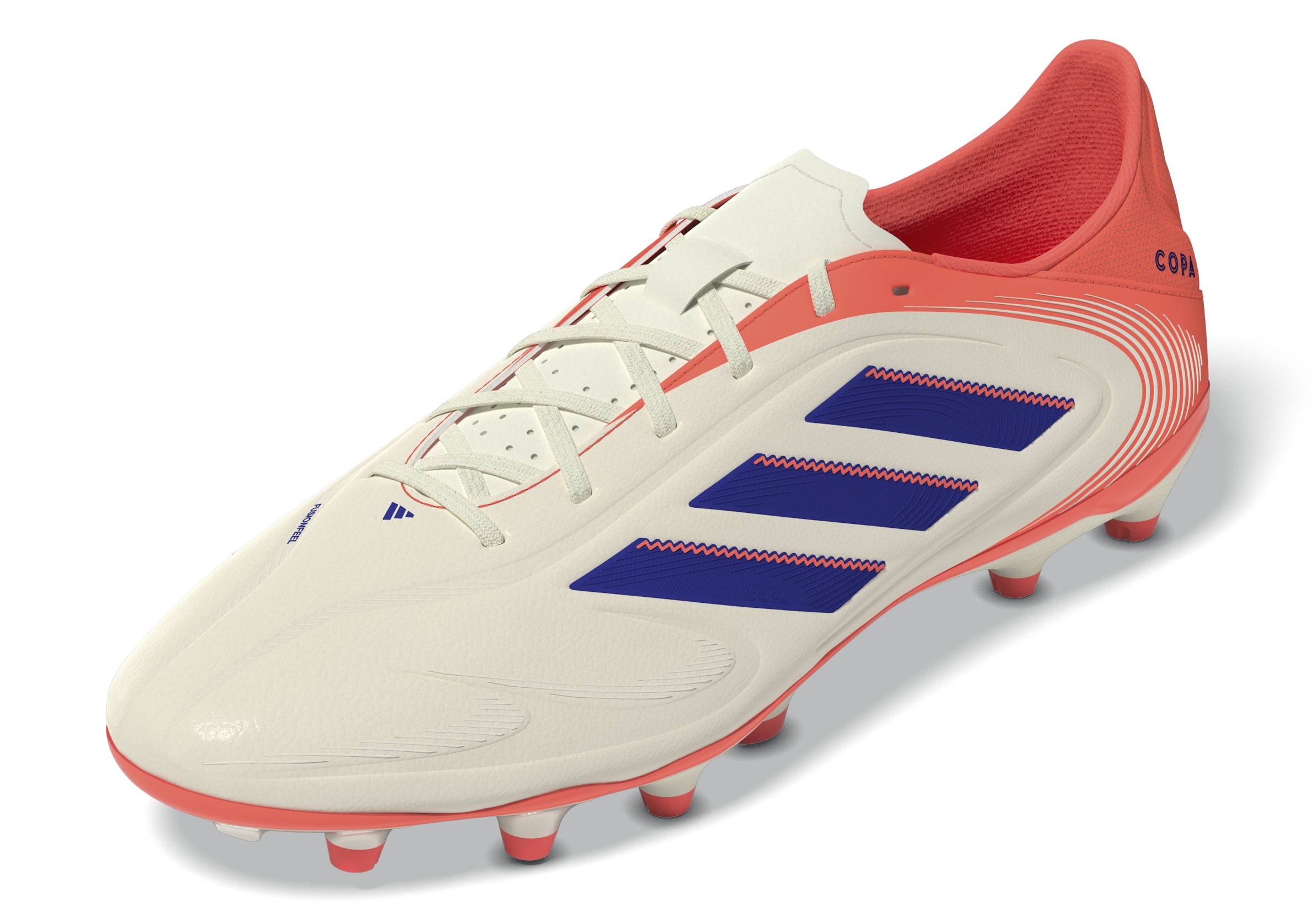 COPA PURE III LEAGUE Firm Ground/Multi Ground Football Boots Off White / Lucid Blue / Signal Coral / 10