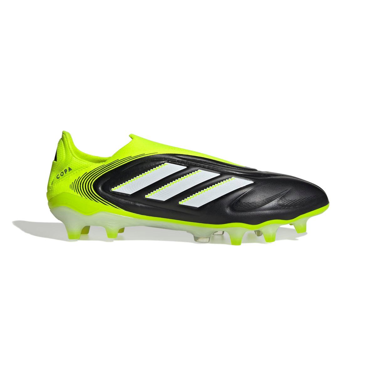 COPA PURE III ELITE Laceless Firm Ground Football Boots Core Black / Ftwr White / Lucid Lemon / 10