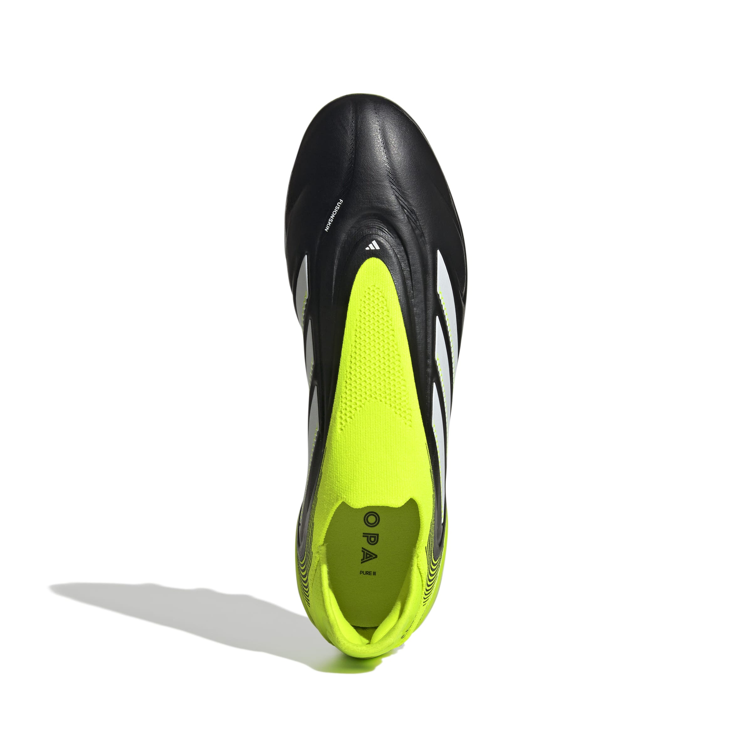 COPA PURE III ELITE Laceless Firm Ground Football Boots Core Black / Ftwr White / Lucid Lemon / 10