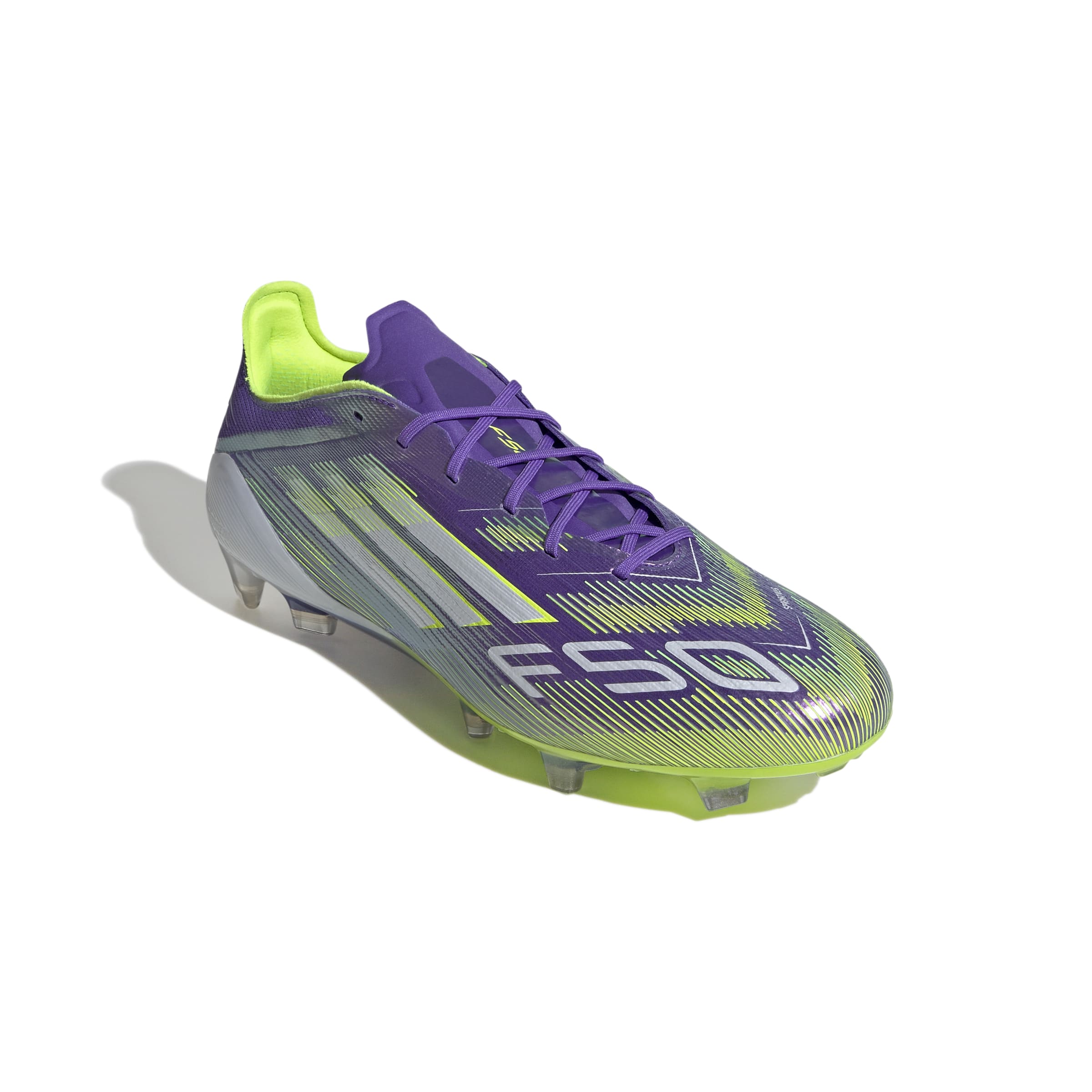 F50 ELITE Firm Ground Football Boots Purple Rush / Ftwr White / Lucid Lemon / 7