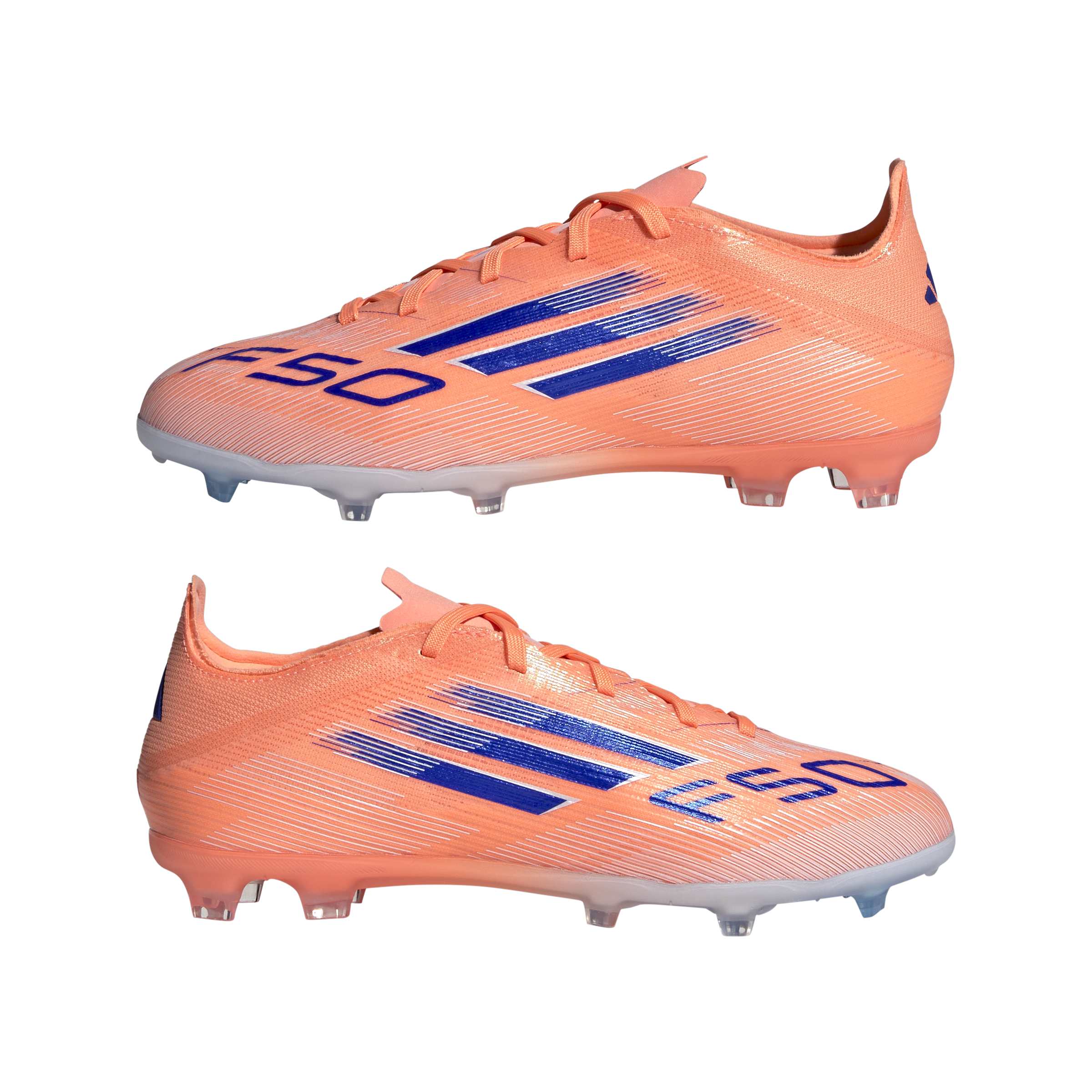 F50 ELITE Firm Ground Football Boots Kids Beam Orange / Lucid Blue / Ftwr White / 4