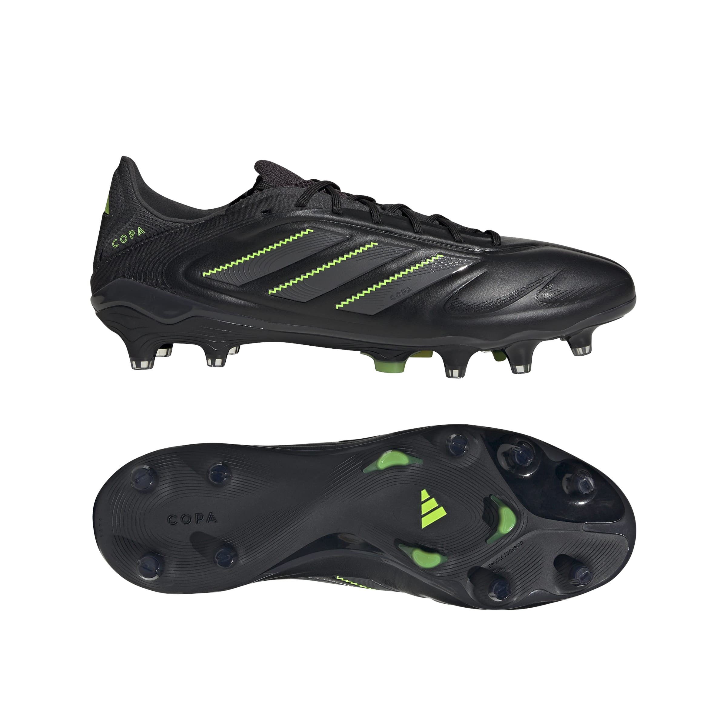 COPA PURE III ELITE Firm Ground Football Boots Core Black / Dgh Solid Grey / Lucid Lemon / 10