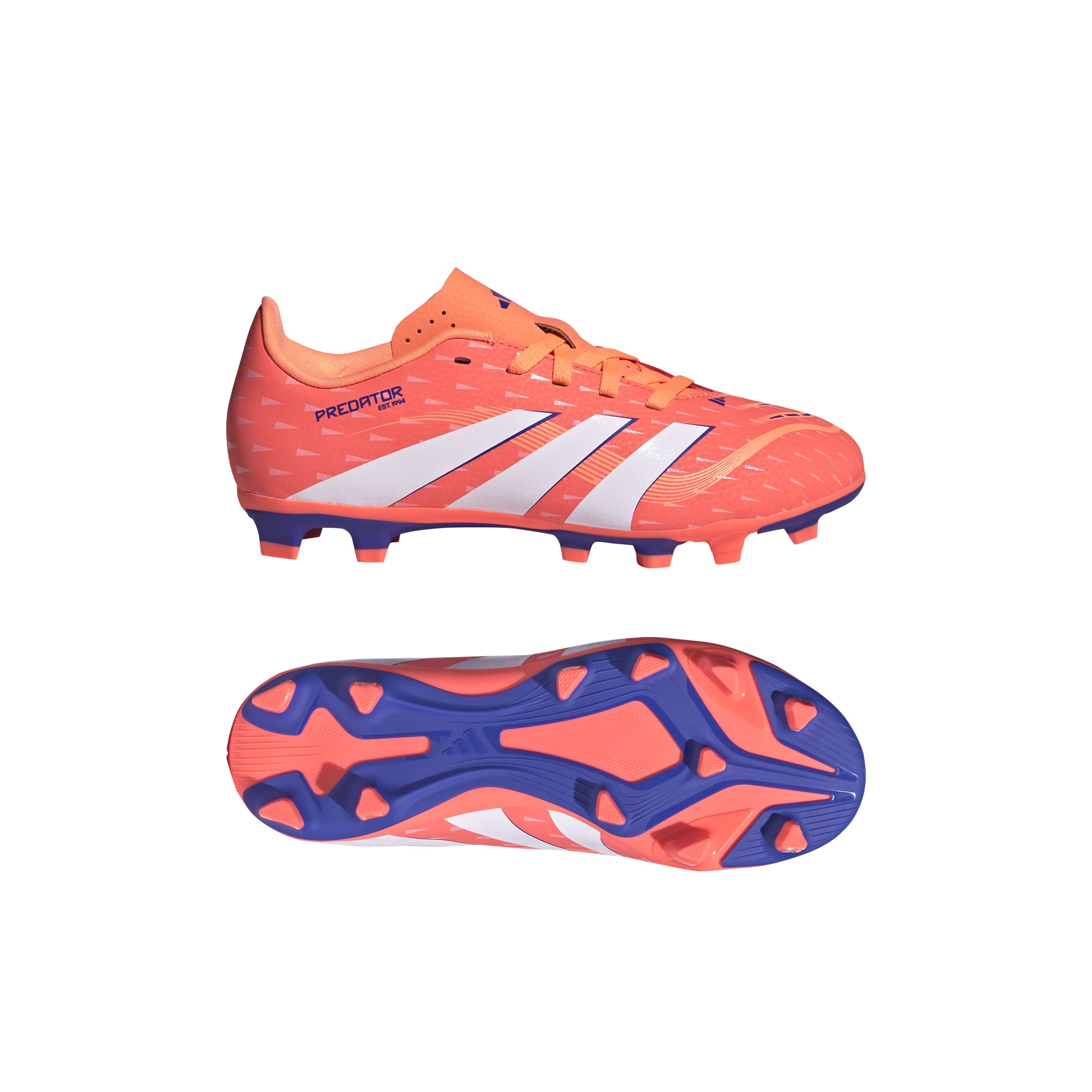 PREDATOR CLUB Firm Ground/Multi Ground Football Boots Kids Signal Coral / Ftwr White / Beam Orange / 1