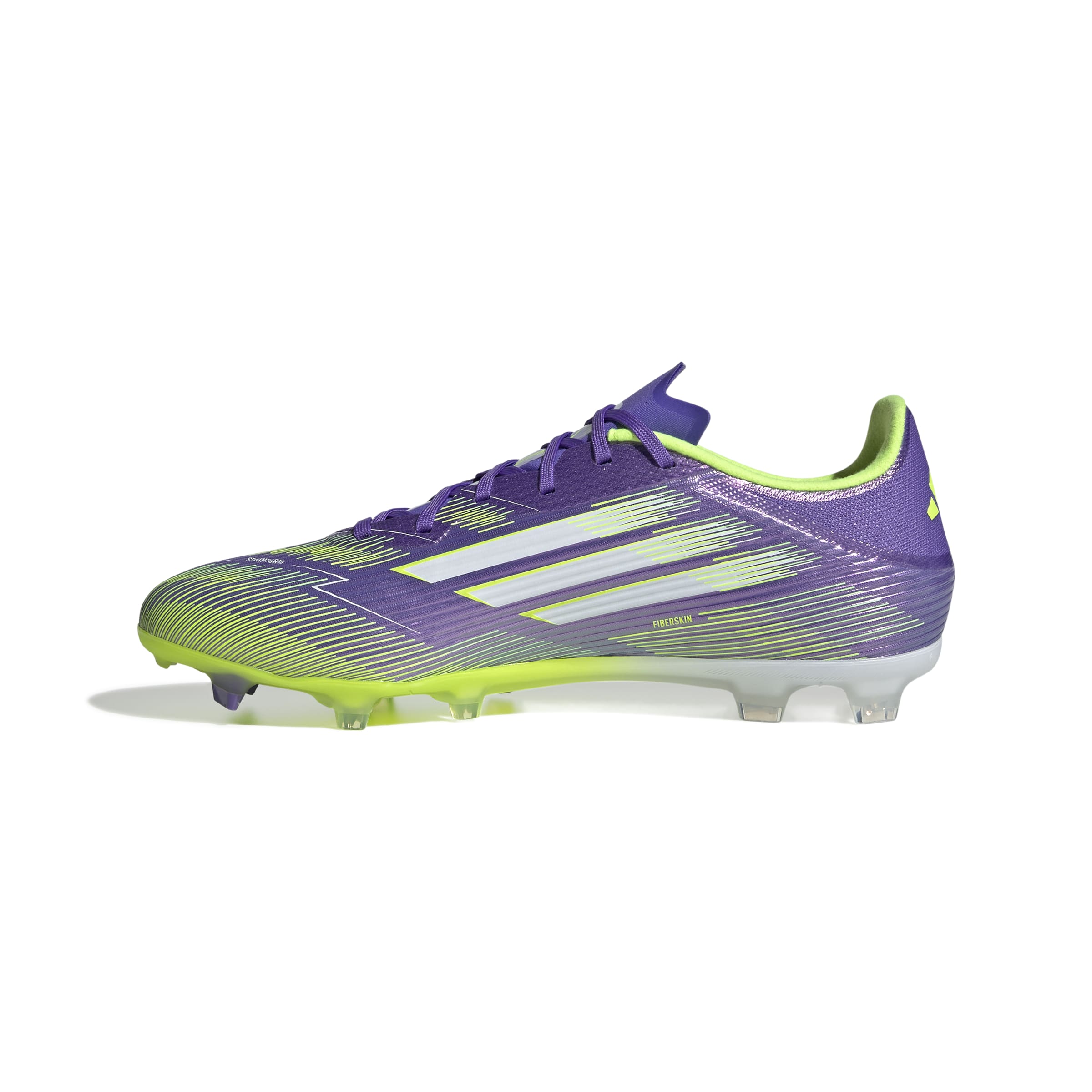 F50 LEAGUE Firm Ground Football Boots Purple Rush / Ftwr White / Lucid Lemon / 10