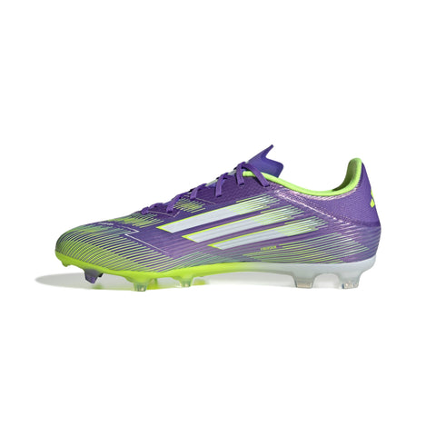 F50 LEAGUE Firm Ground Football Boots Purple Rush / Ftwr White / Lucid Lemon / 10