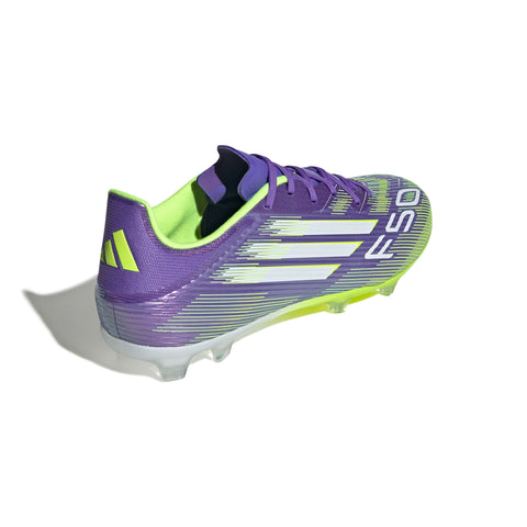 F50 LEAGUE Firm Ground Football Boots Purple Rush / Ftwr White / Lucid Lemon / 10