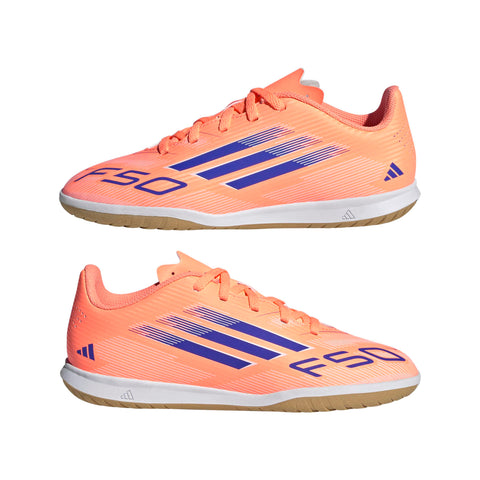 F50 CLUB Indoor Football Boots Kids Beam Orange / Lucid Blue / Ftwr White / 1