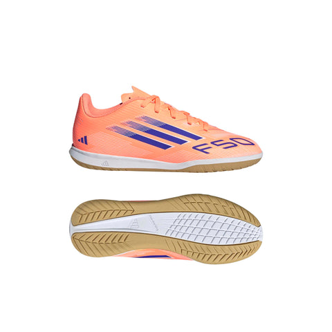 F50 CLUB Indoor Football Boots Kids Beam Orange / Lucid Blue / Ftwr White / 1