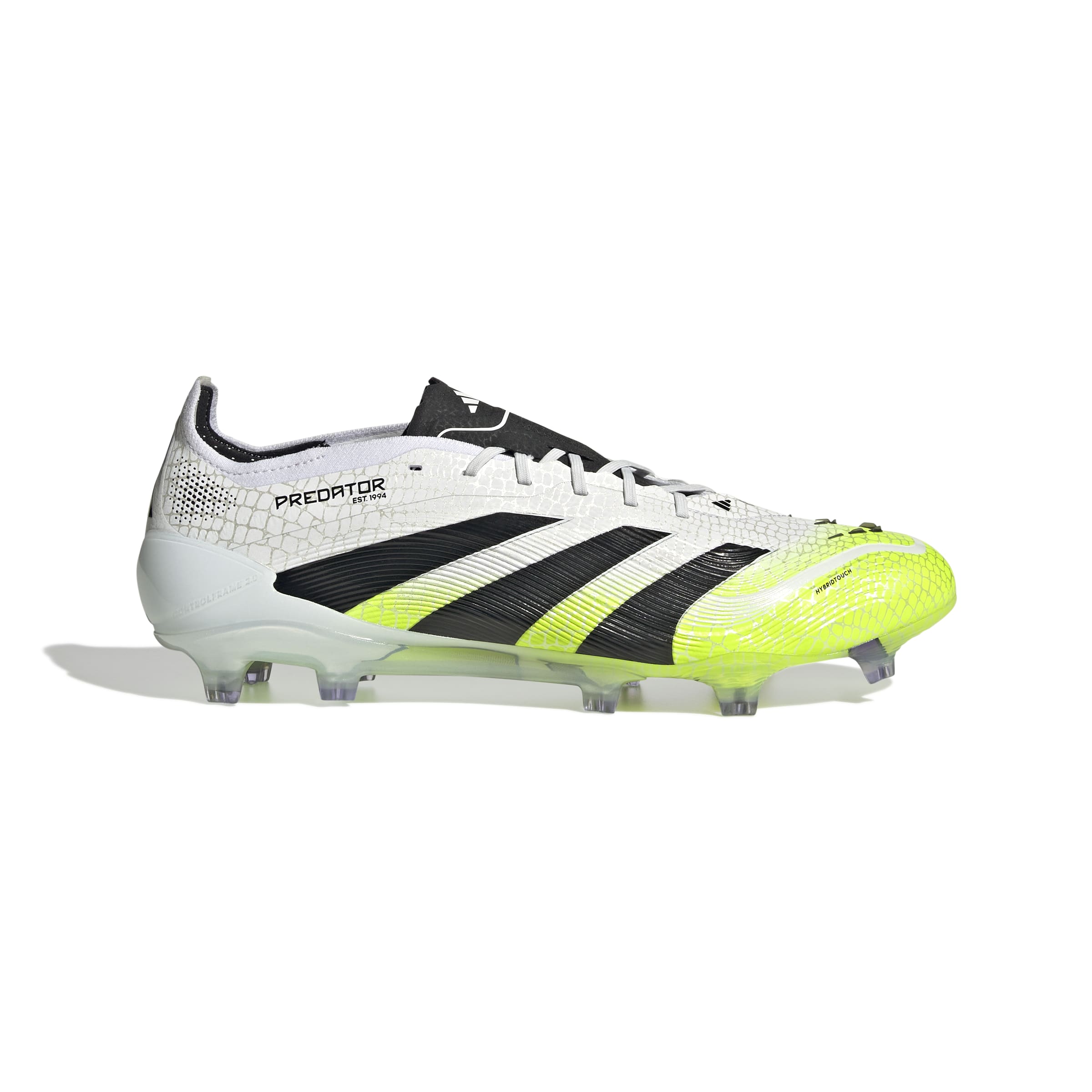 PREDATOR ELITE Firm Ground Football Boots Ftwr White / Core Black / Lucid Lemon / 10