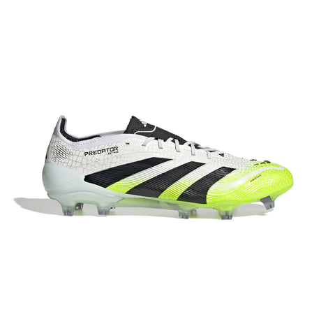 PREDATOR ELITE Firm Ground Football Boots Ftwr White / Core Black / Lucid Lemon / 10